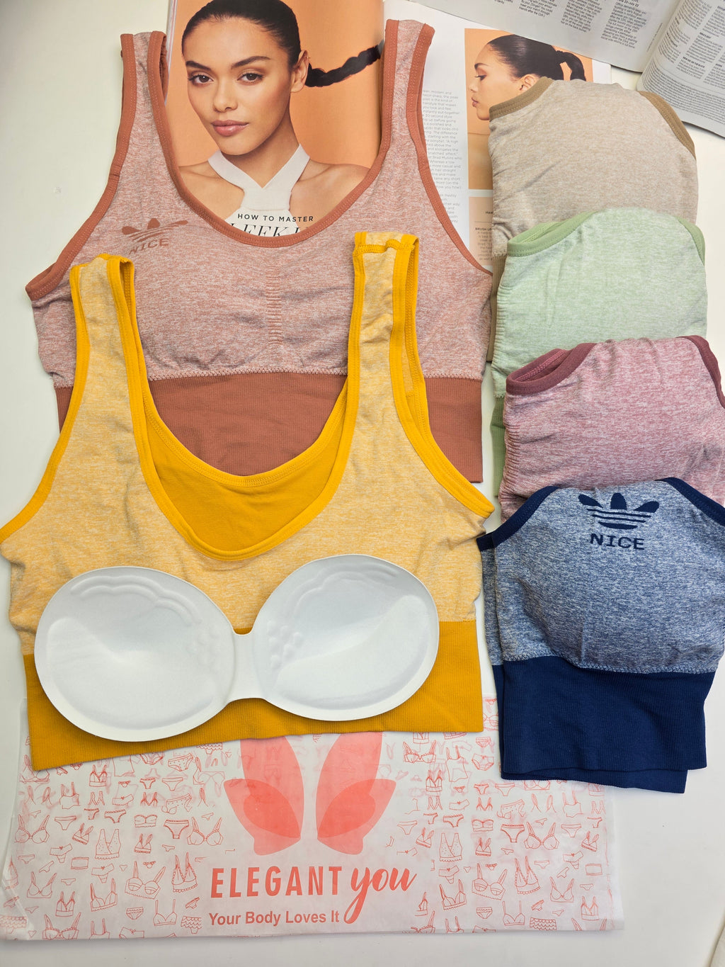 Plus Size Round Neck Sports Bra(38-44) (023)*