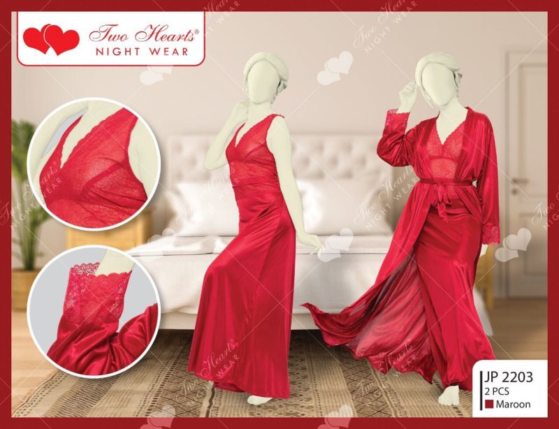 Elegant 2 Piece Gown Nighty JP2203(C10-R4)