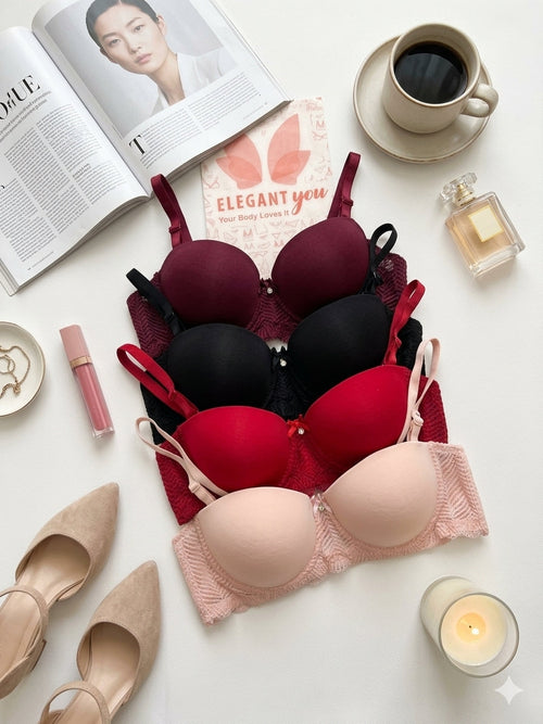 (32-42) Half Cup Lacy Bra