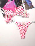(40)b  size Pinky Victoria secret Bridal Padded Pushup Wired Bra set(R3)