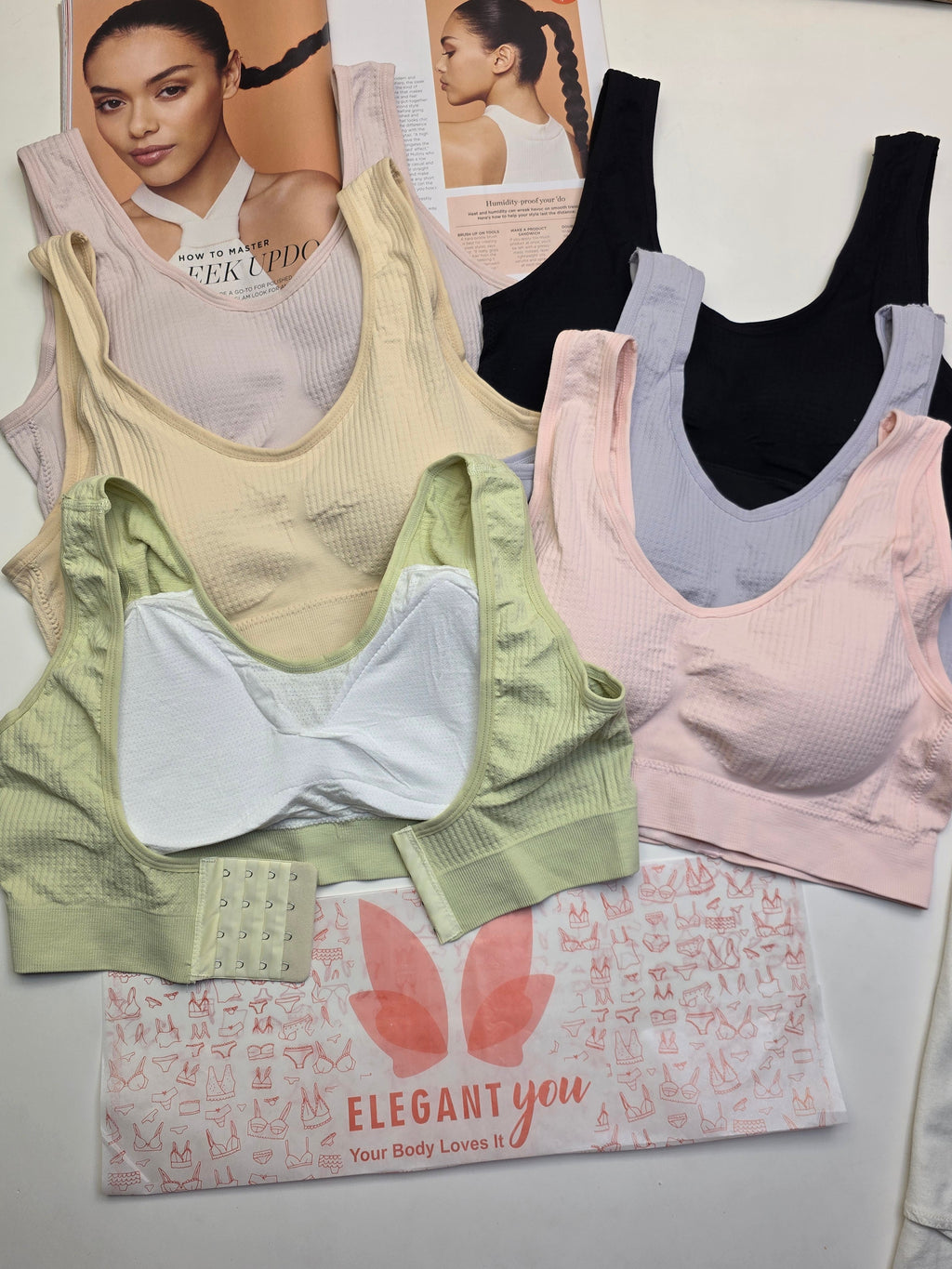 (38-42)Plus Size Sports Bra With Back Hooks (001)*
