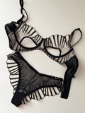 (34-38)b Elegant Soft Net Underwired Bra PantySet(F9)