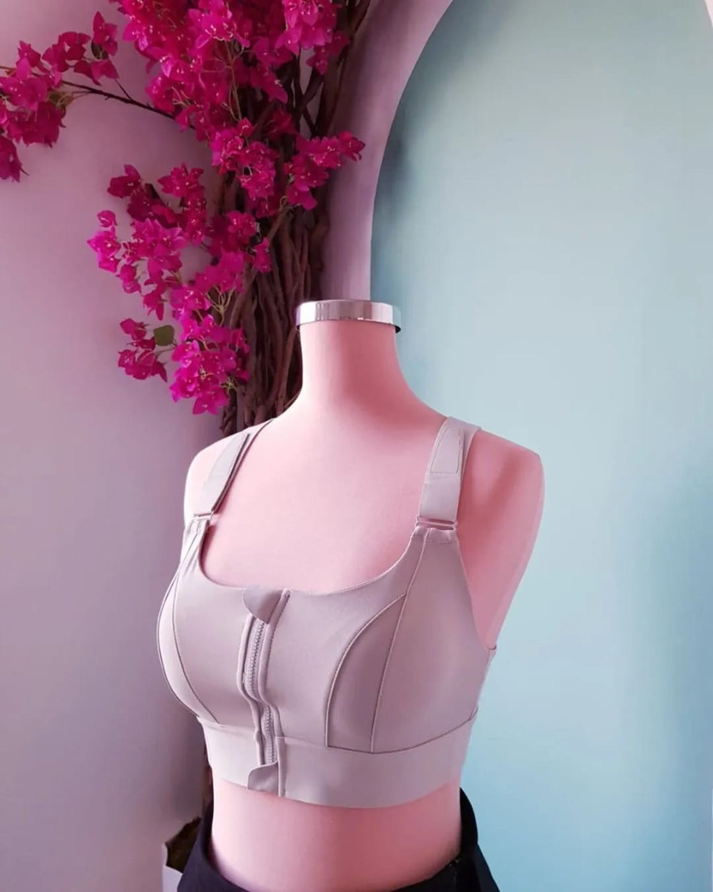 (42-46)High Impact,A+ Quality, Ultimate Comfort, Sports Bra, Zipper(047)