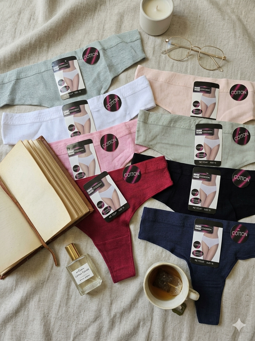 *Bundle Offer* Soft Cotton Stretchable Thong Underwear BK2135(120)