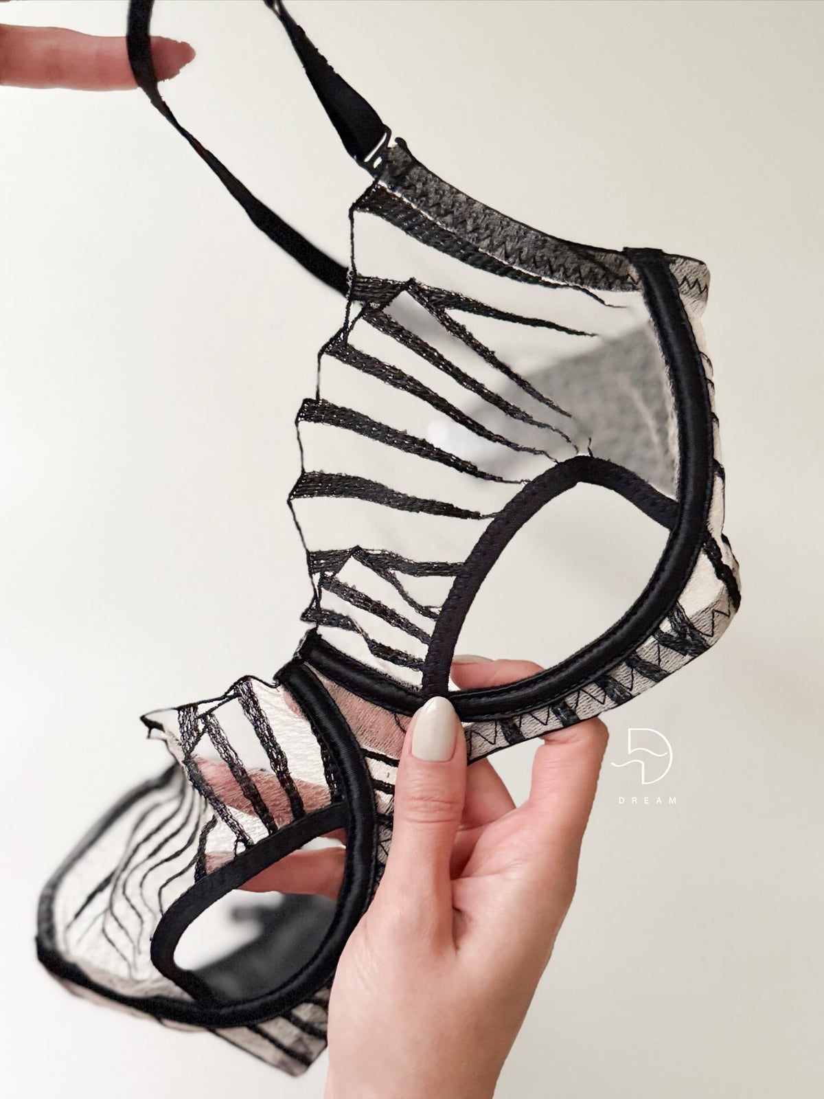 (34-38)b Elegant Soft Net Underwired Bra PantySet(F9)