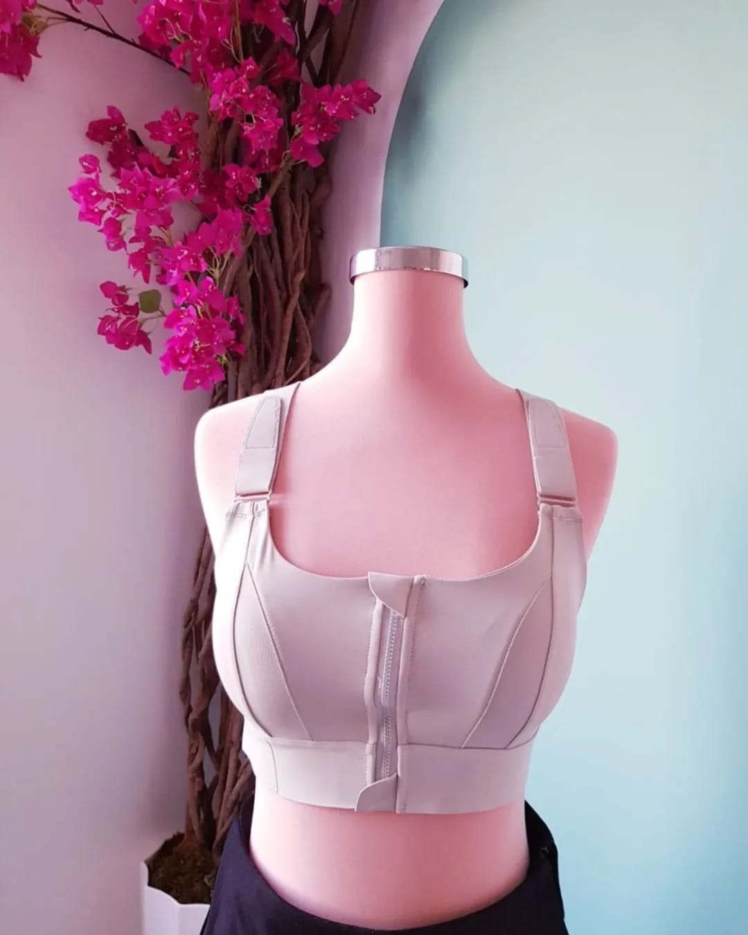 (42-46)High Impact,A+ Quality, Ultimate Comfort, Sports Bra, Zipper(047)