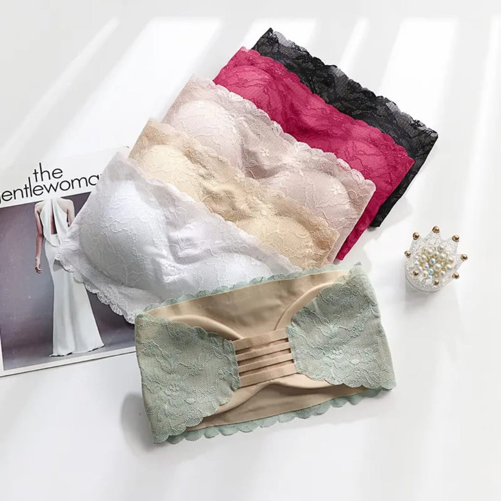 Elegant Flower Pattern Seamless No Hook Bra Free size For (28-36) (039)*