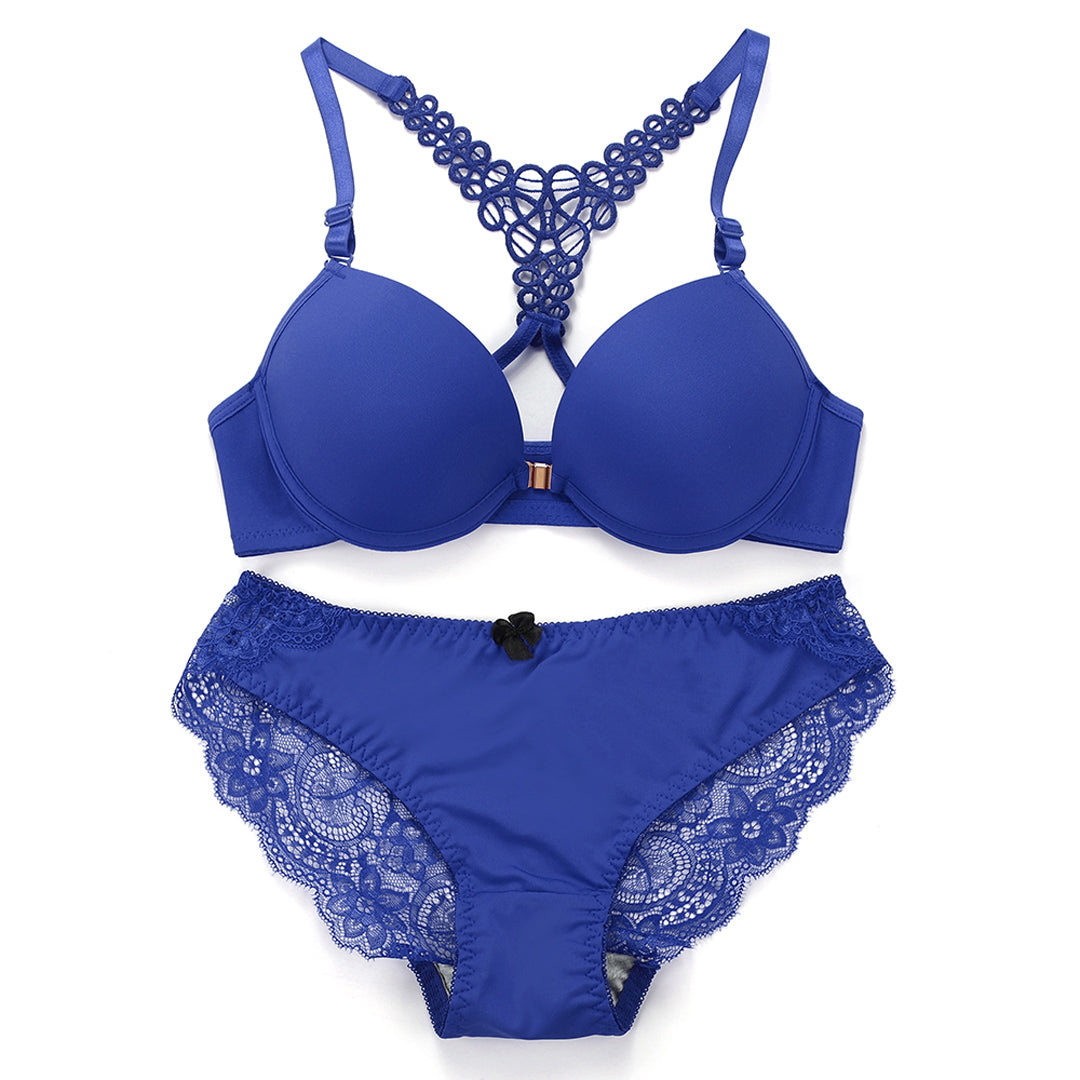 (32-38)B Double Padded Butterfly Bra Panty Set(R3)