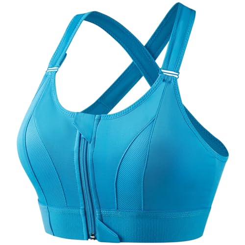(34-46)High Impact, A Grade Ultimate Comfort Sports Bra Zipper(026)*