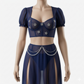 (34-40)Exquisite Lace Halter See Through (W) B078 (C9-R5)