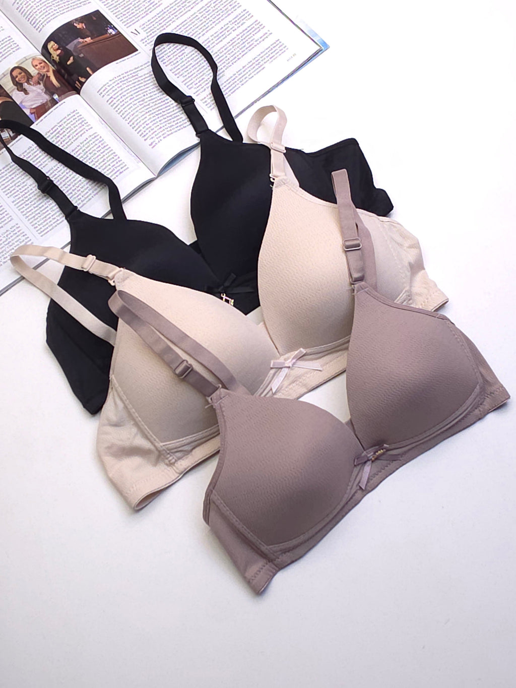 (34-40)b Dailywear Thin Pad Non Wire T Shirt Bra(096)*