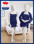 Elegant 2 Piece Nighty Without Lace 9002(C15-R1)