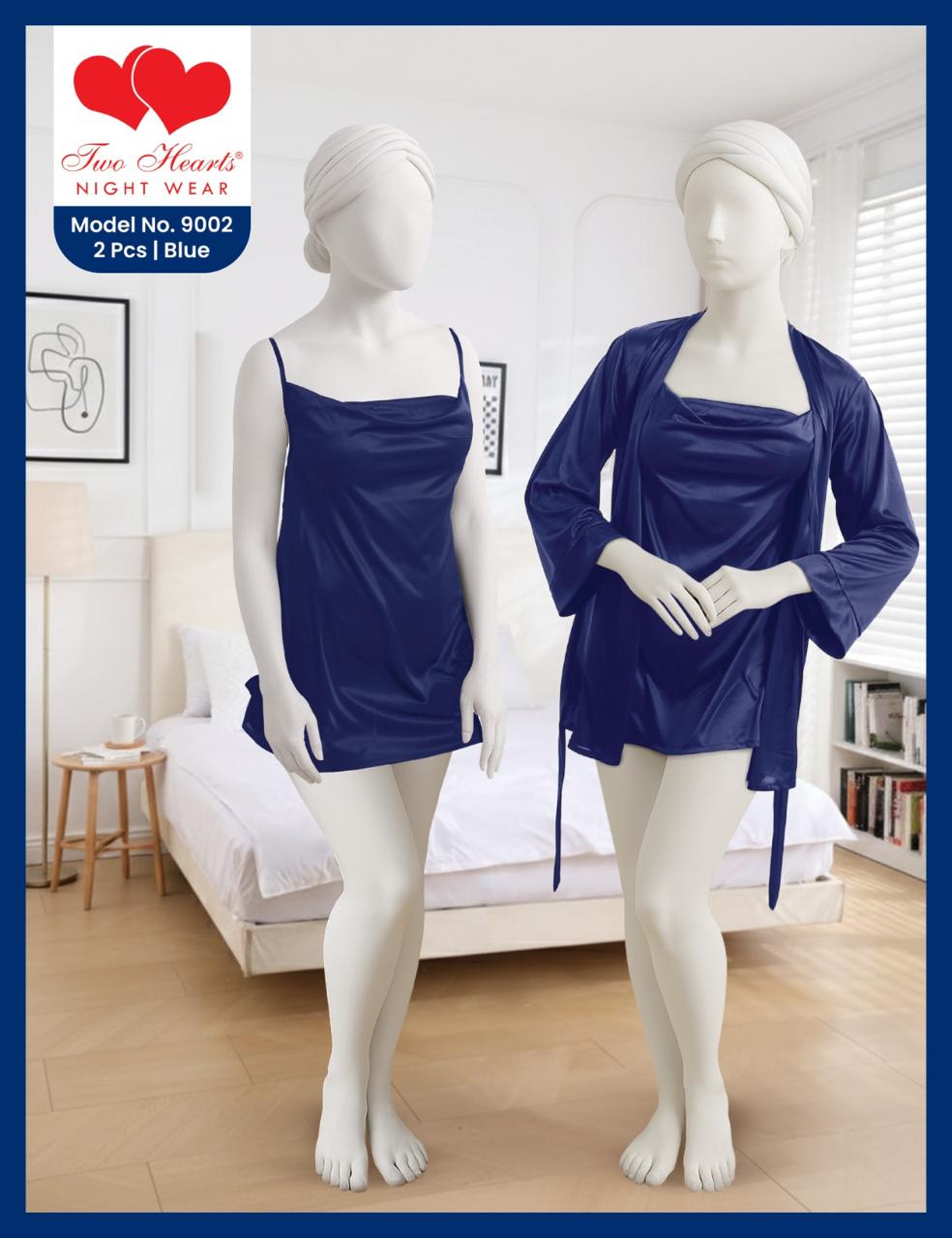 Elegant 2 Piece Nighty Without Lace 9002(C15-R1)