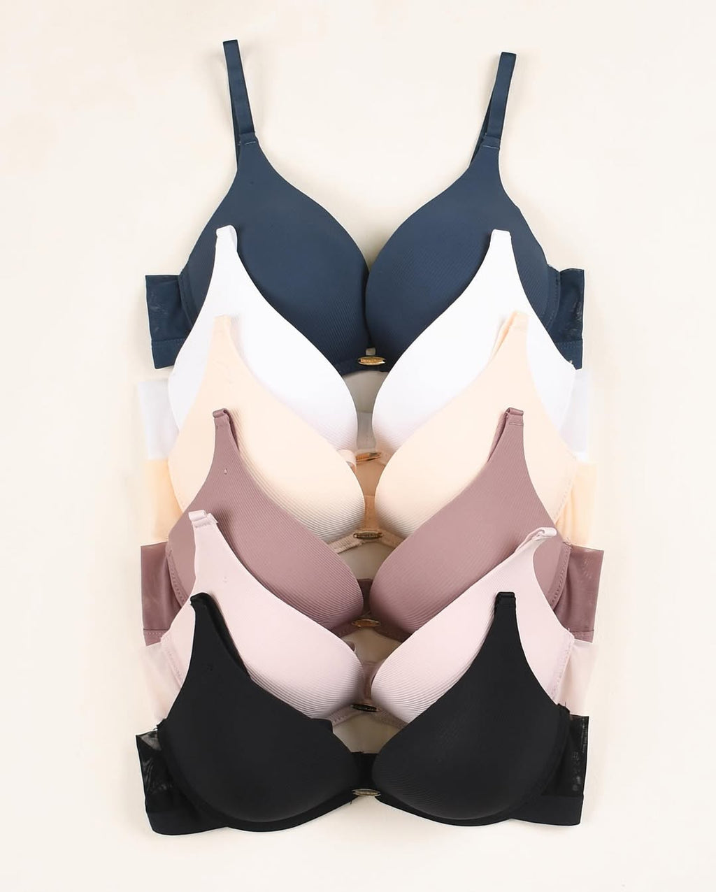 (38-42)C Premium Double Padded Pushup Wired Plunge Bra(146)